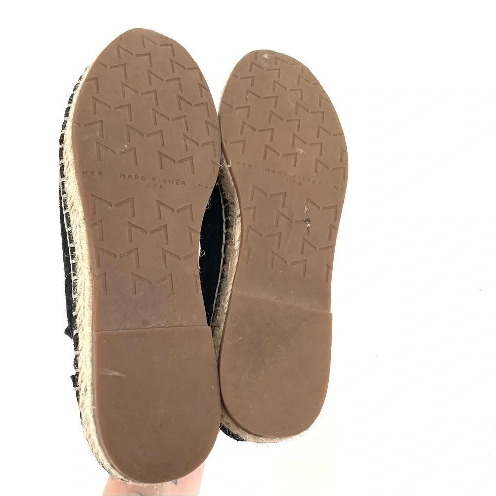 Marc Fisher LTD Mandal Espadrille Sneaker Black Suede Shoe